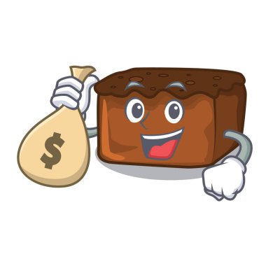 Para çanta kek karakter karikatür tarzı ile