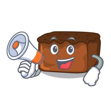 Megafon kek karakter karikatür tarzı ile