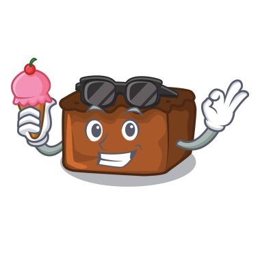 Dondurma kek karakter karikatür tarzı ile