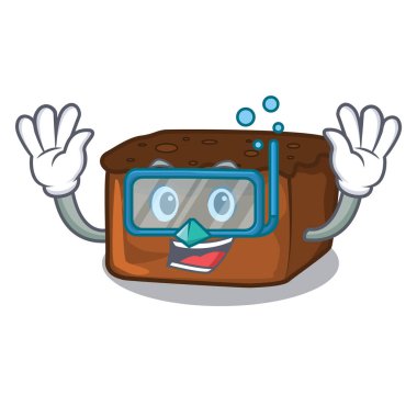 Dalış kek karakter karikatür tarzı