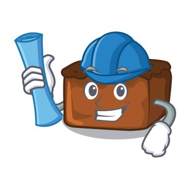 Mimar kek karakter karikatür tarzı