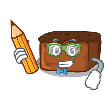 Öğrenci kek karakter karikatür tarzı