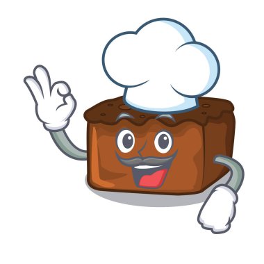 Şef kek karakter karikatür tarzı