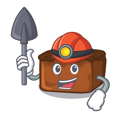 Madenci kek maskot karikatür tarzı