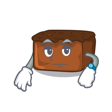 Kek maskot karikatür tarzı bekliyor