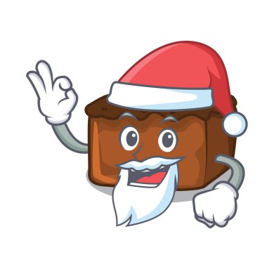 Noel kek maskot karikatür tarzı