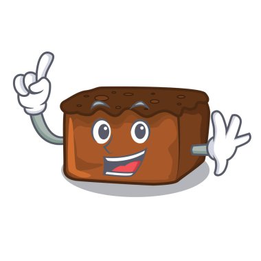Parmak kek maskot karikatür tarzı