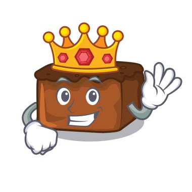 Kral kek maskot karikatür tarzı