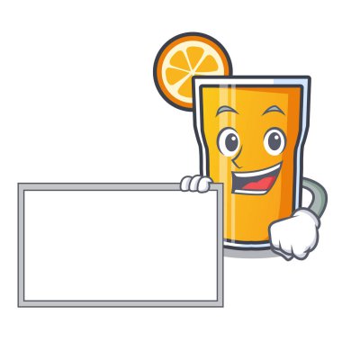 Yönetim Kurulu ile portakal suyu karakter karikatür