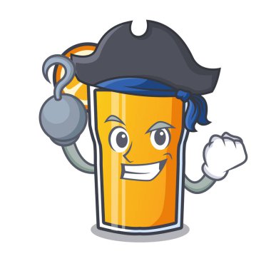 Korsan portakal suyu karakter karikatür