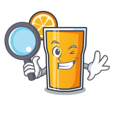 Dedektif portakal suyu karakter karikatür