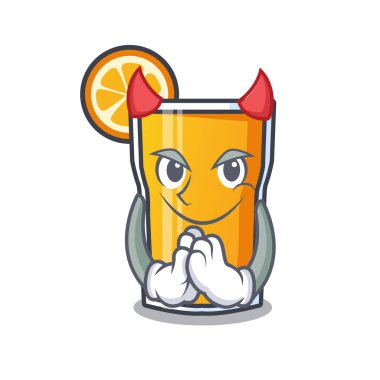 Şeytan portakal suyu maskot çizgi film