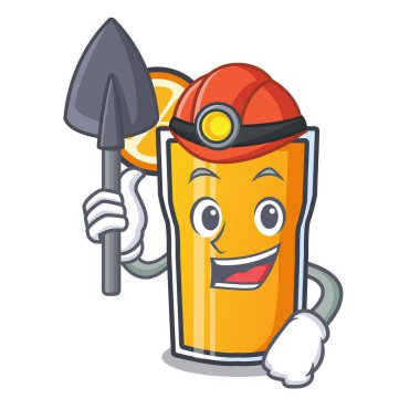 Madenci portakal suyu maskot çizgi film