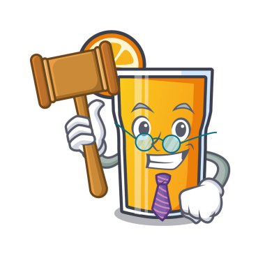 Yargıç portakal suyu maskot çizgi film