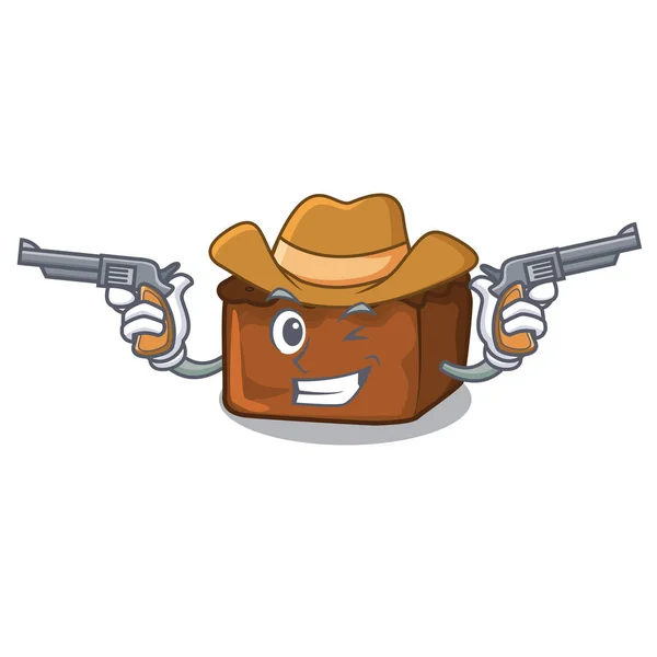 Cowboy brownies tekenstijl cartoon — Stockvector