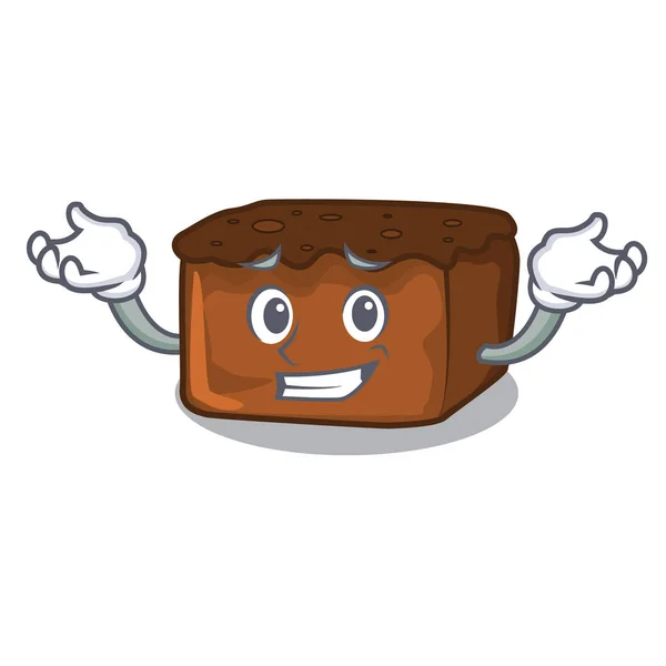 Grinning brownies personagem desenho animado estilo — Vetor de Stock