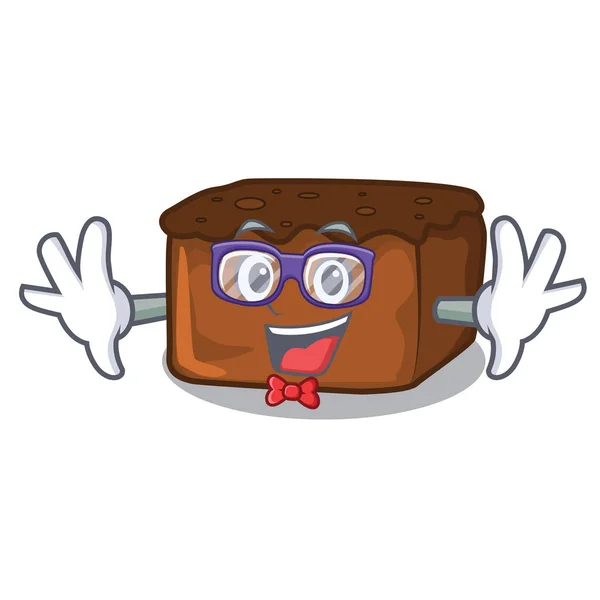 Geek brownies personagem desenho animado estilo — Vetor de Stock
