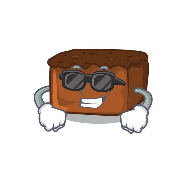 Super legal brownies personagem desenho animado estilo — Vetor de Stock