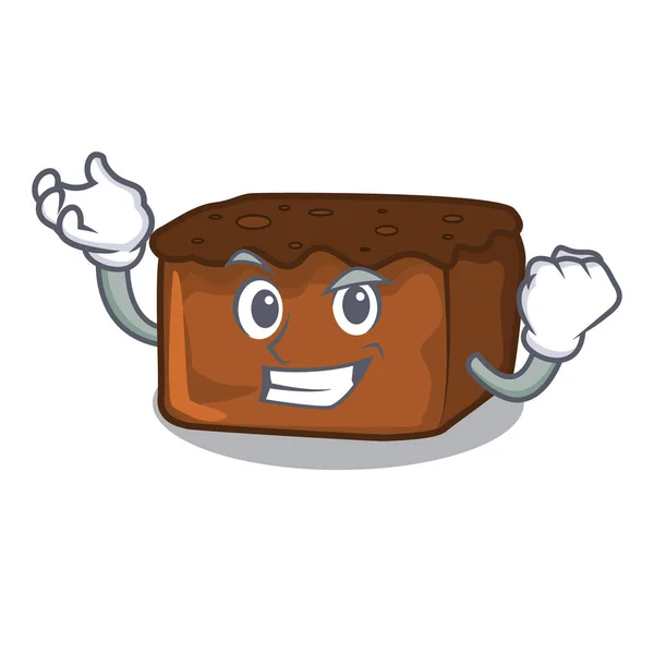 Éxito brownies carácter estilo de dibujos animados — Vector de stock