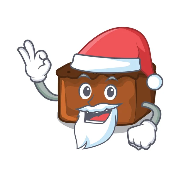 Santa brownies mascote estilo cartoon — Vetor de Stock