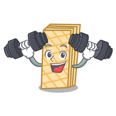 Fitness gözleme karakter karikatür tarzı