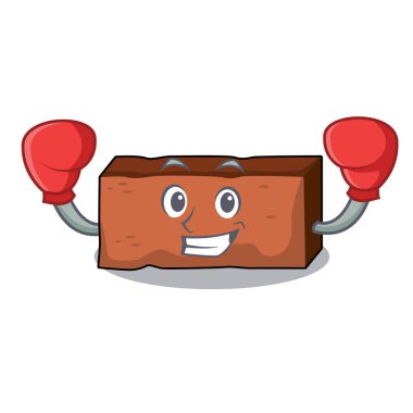 Boks tuğla karakter karikatür tarzı