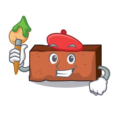 Sanatçı tuğla karakter karikatür tarzı