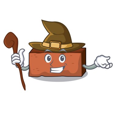 Cadı tuğla maskot karikatür tarzı