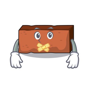 Sessiz tuğla maskot karikatür tarzı