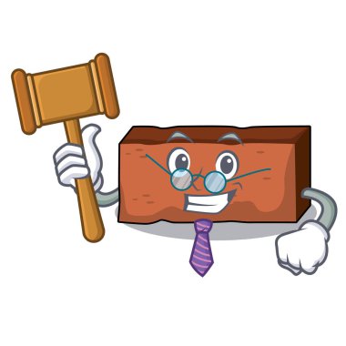 Yargıç tuğla maskot karikatür tarzı