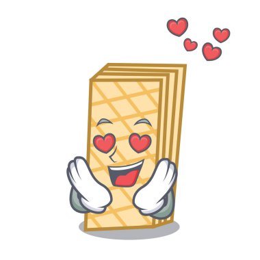 Aşk gözleme maskot çizgi film tarzı