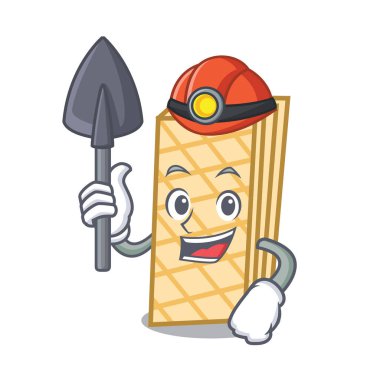 Madenci gözleme maskot karikatür tarzı