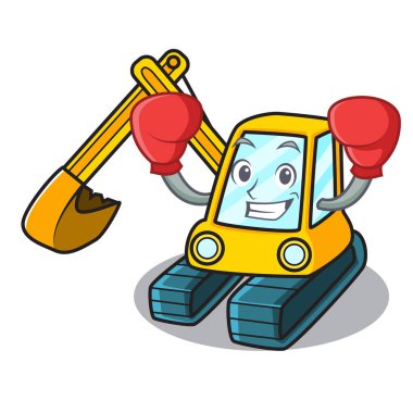 Boks tarak karakter karikatür tarzı