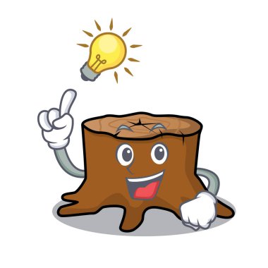 Bir fikir ağaç güdük maskot çizgi film var