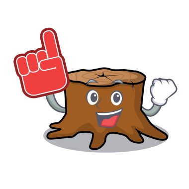 Köpük parmak ağaç güdük maskot çizgi film