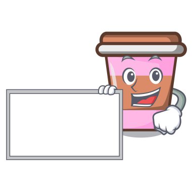 Kurulu kahve Kupası karakter karikatür vektör çizim ile