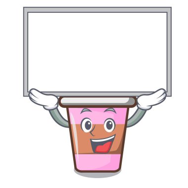 Kurulu kahve Kupası karakter karikatür vektör çizim kadar