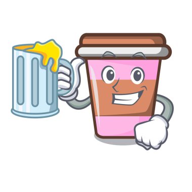 Suyu kahve Kupası maskotu karikatür vektör çizim ile