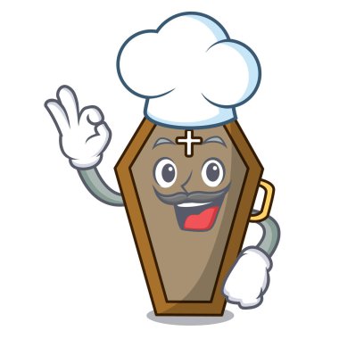 Şef tabut karakter karikatür tarzı vektör çizim