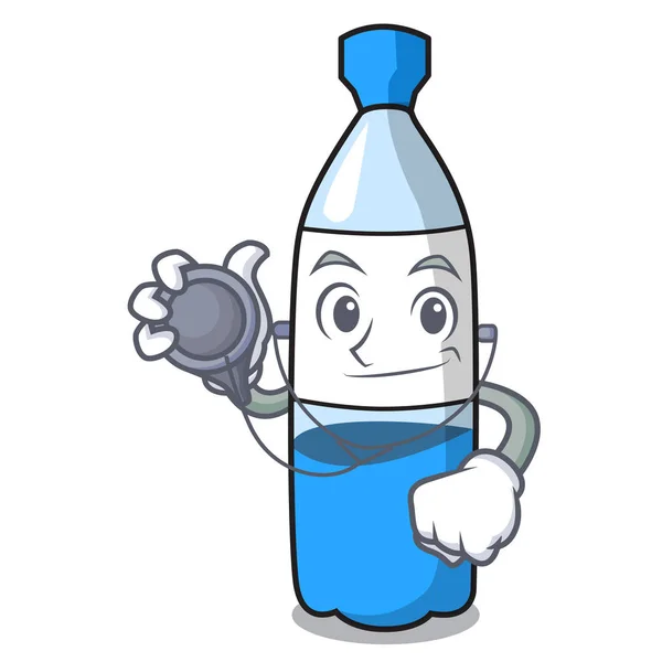 Arzt Wasserflasche Charakter Cartoon Vektor Illustration — Stockvektor