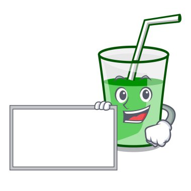 Yönetim Kurulu yeşil smoothie karakter karikatür ile