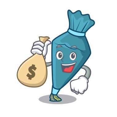Para çantası pastrybag karakter karikatür tarzı ile