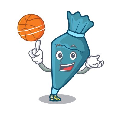 Basketbol pastrybag karakter karikatür tarzı ile