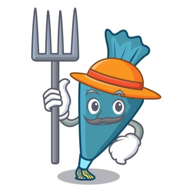 Çiftçi pastrybag karakter karikatür tarzı