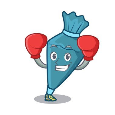 Boks pastrybag karakter karikatür tarzı vektör çizim