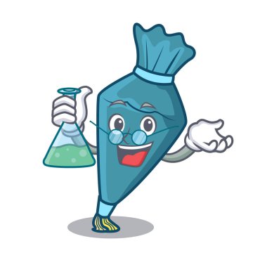 Profesör pastrybag karakter karikatür tarzı