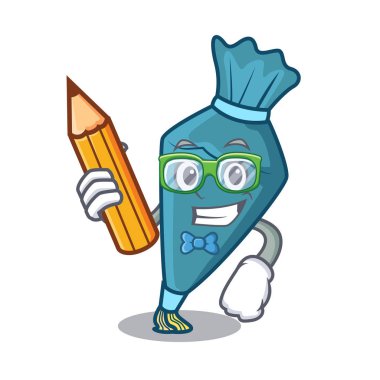 Öğrenci pastrybag karakter karikatür tarzı