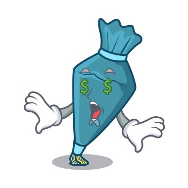 Para göz pastrybag maskotu karikatür tarzı