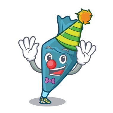 Palyaço pastrybag maskotu karikatür tarzı