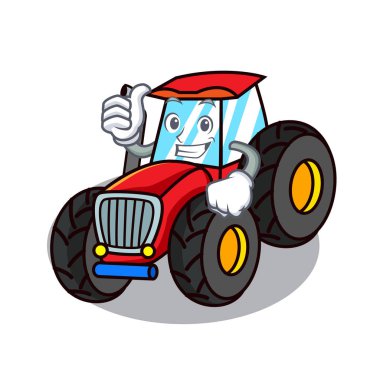 Traktör karakter karikatür tarzı yaşasın